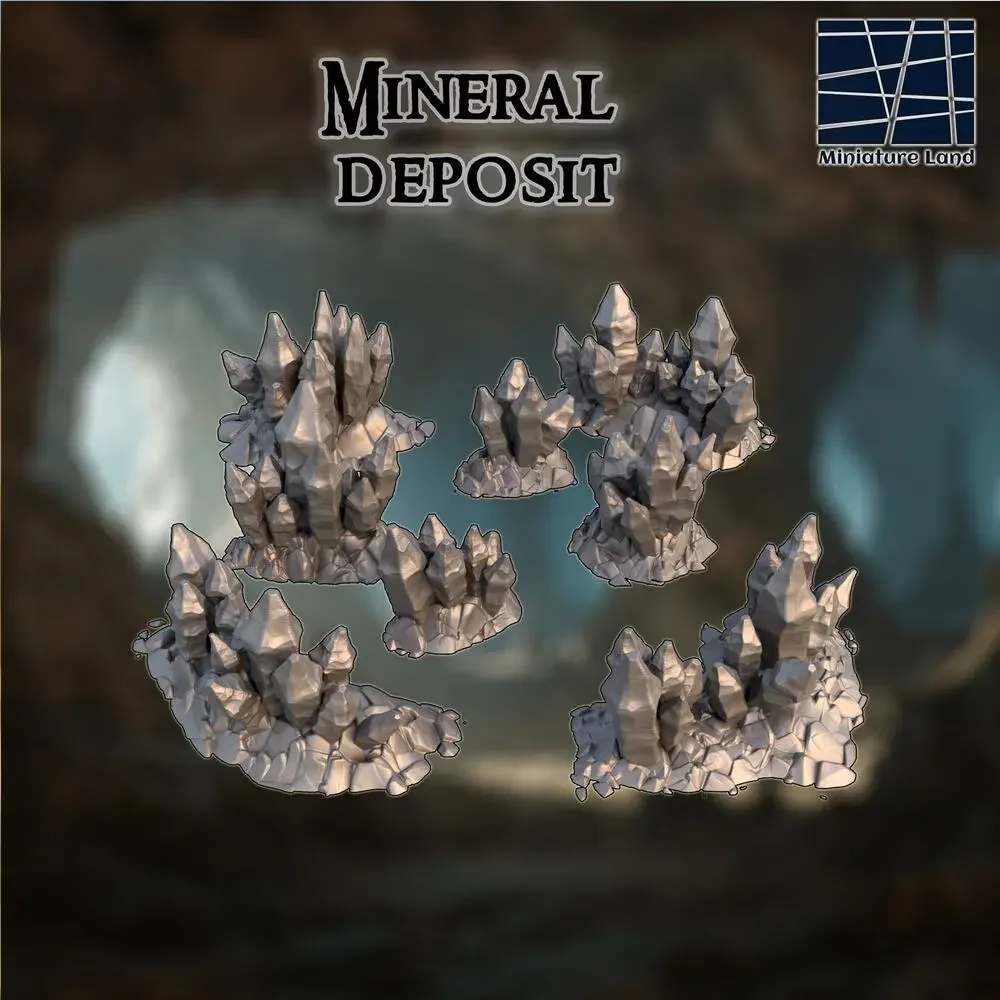 Mineral Deposit Crystal Cave DND Terrain Set 28mm